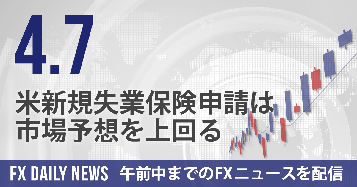 米新規失業保険申請は市場予想を上回る