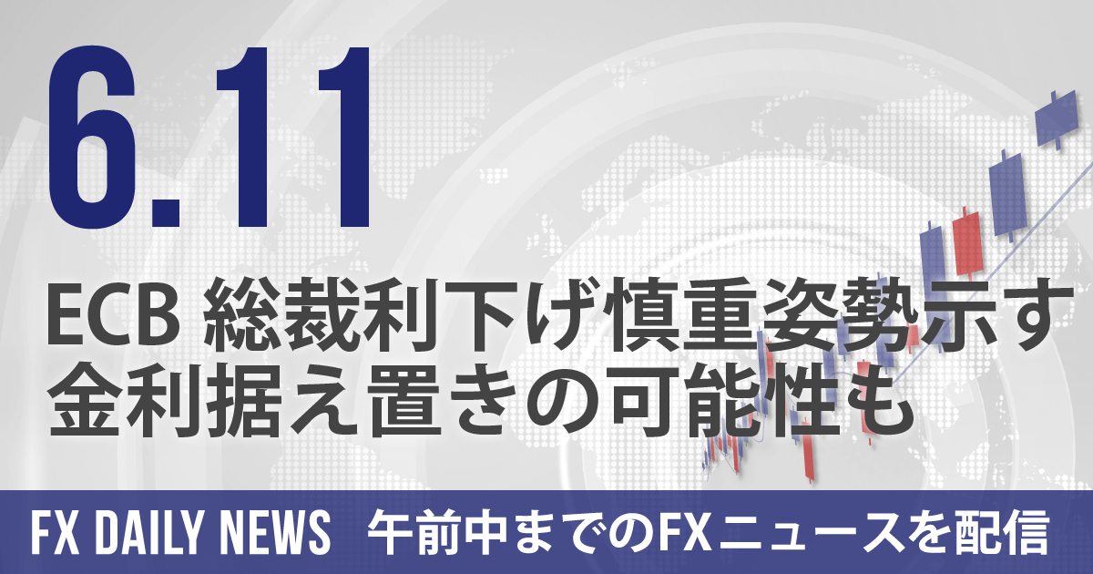 ECB総裁利下げ慎重姿勢示す、金利据え置きの可能性も