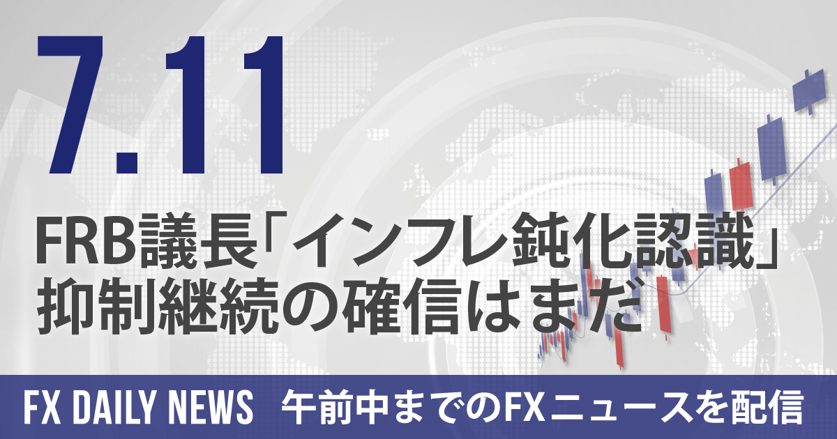 FRB議長「インフレ鈍化認識」、抑制継続の確信はまだ