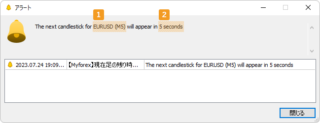 ポップアップ通知の内容