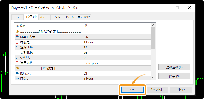 パラメータ表示