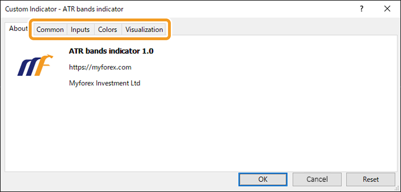 EA/indicator settings