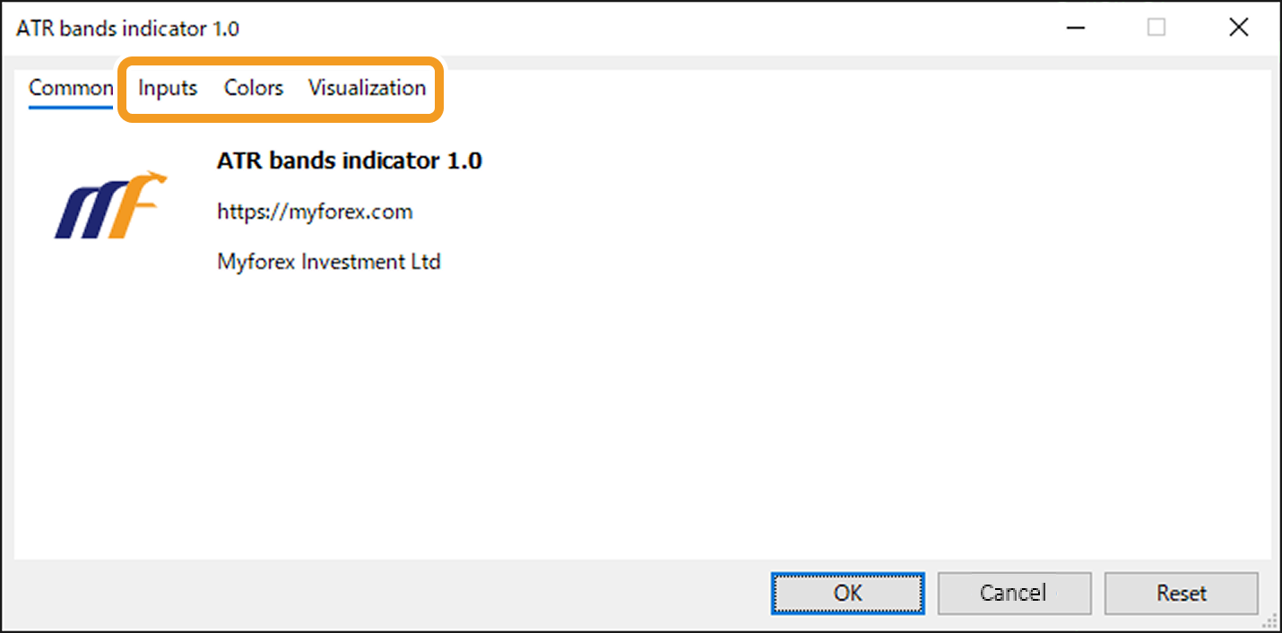 EA/indicator settings