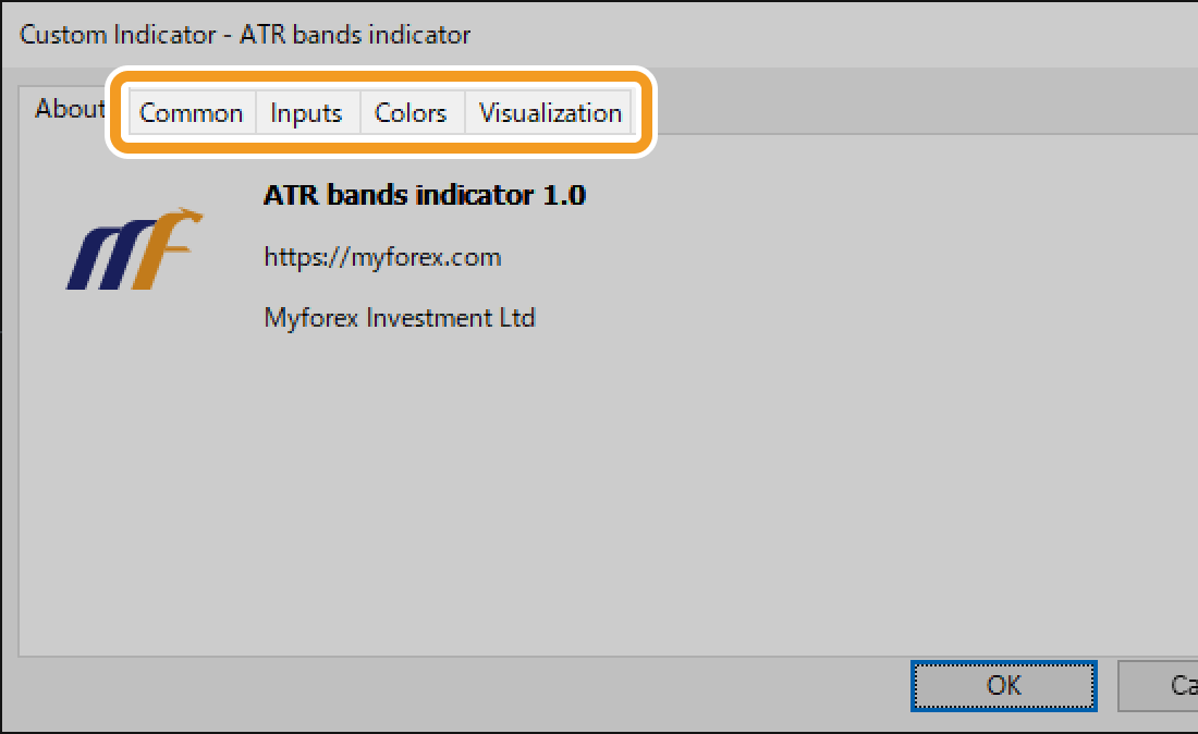 EA/indicator settings