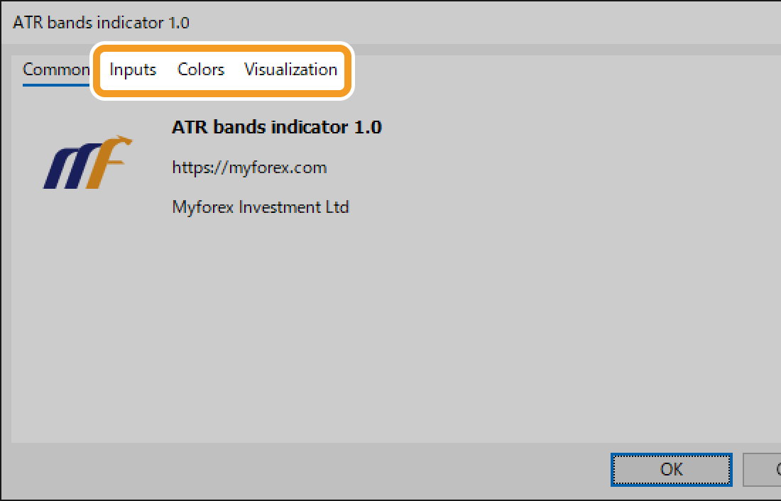 EA/indicator settings