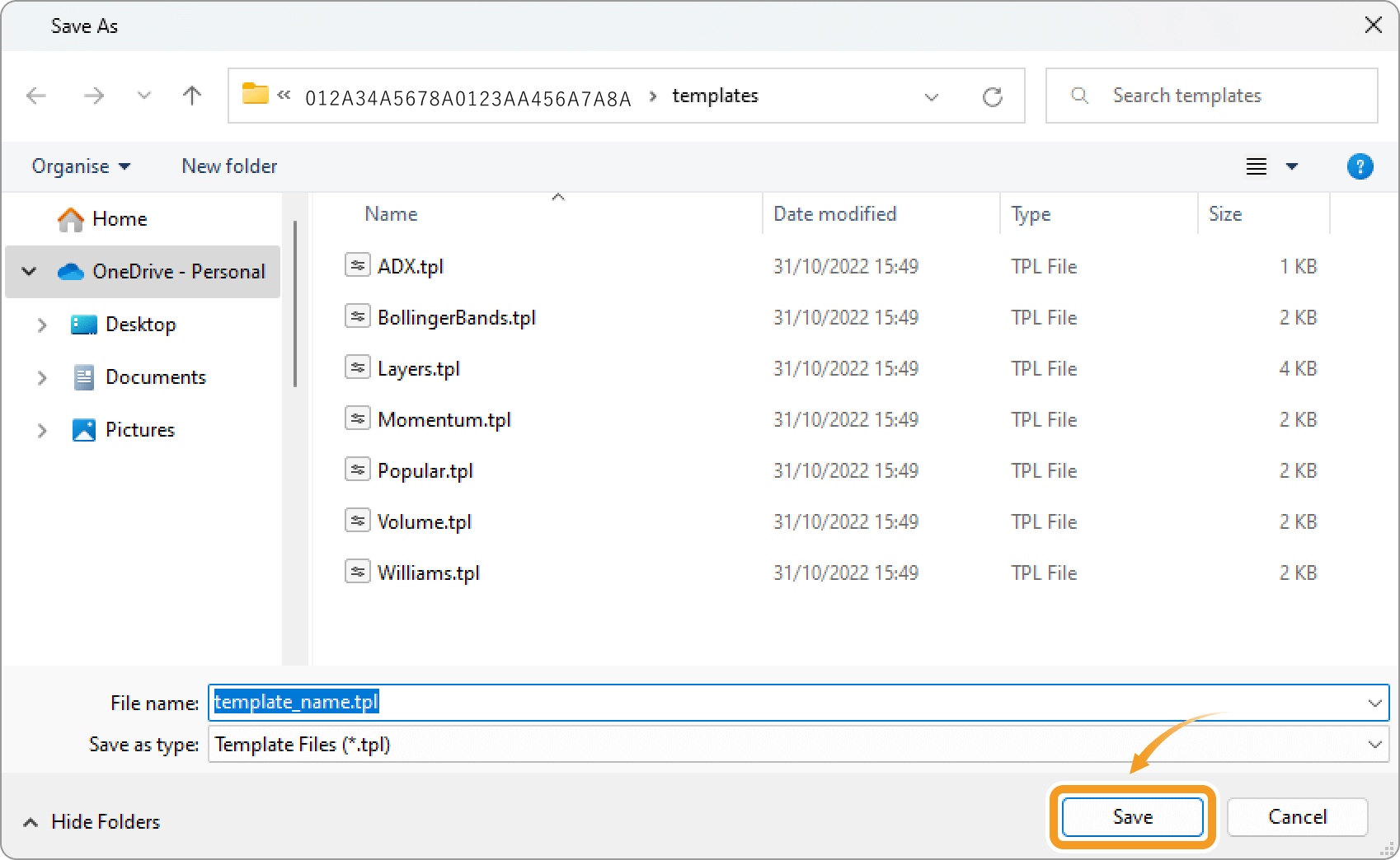 The templates folder