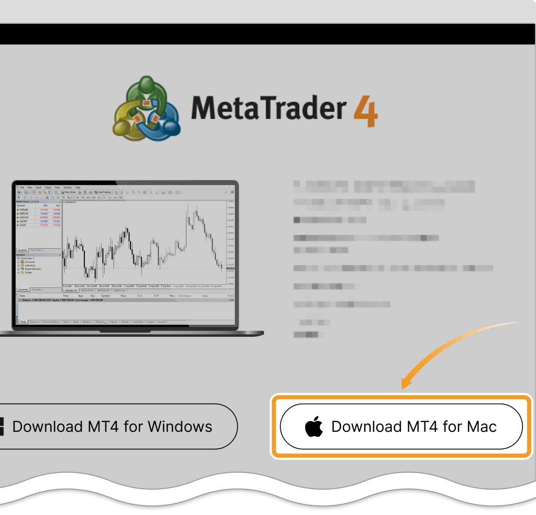 Click the download link for MT4 for macOS