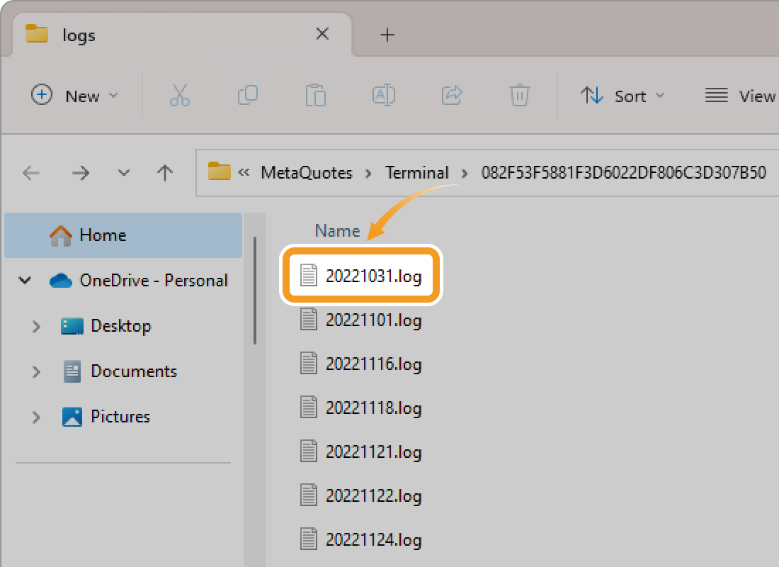 Open past actions