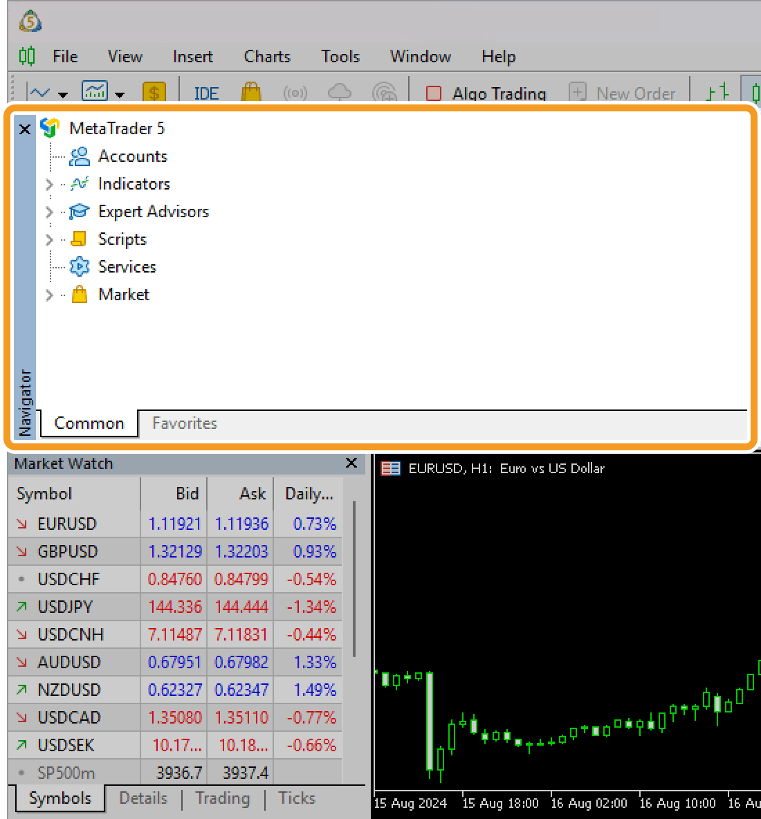 Dock a window to your preferred position