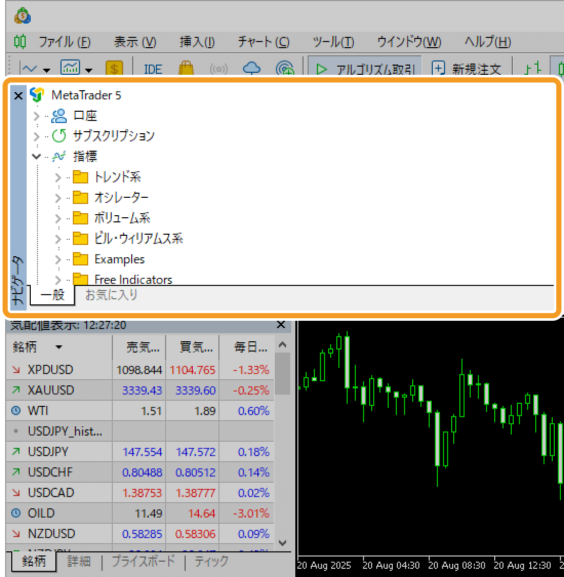 指定した位置にウインドウがドッキングされる