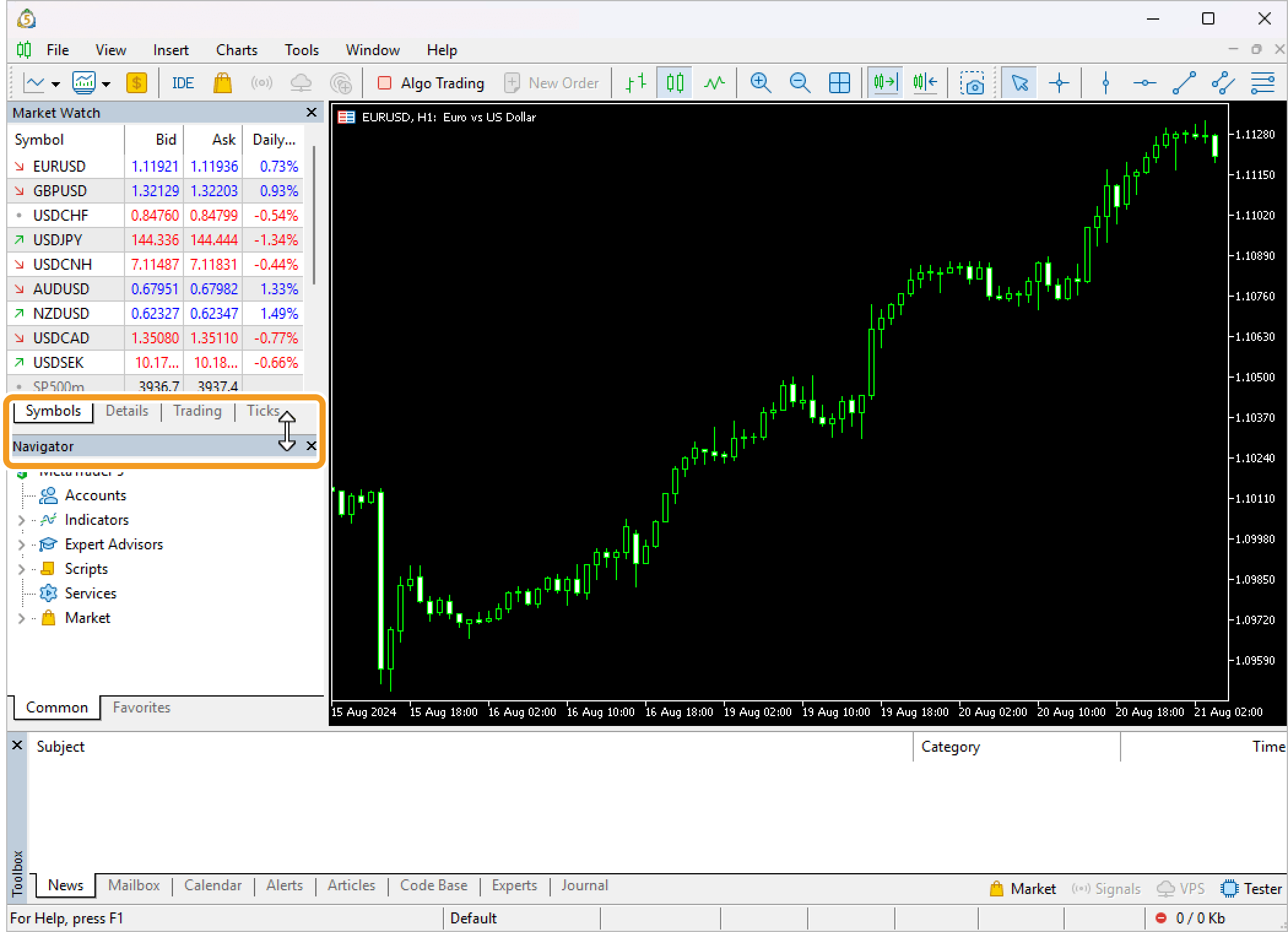 Drag a border to your preferred position