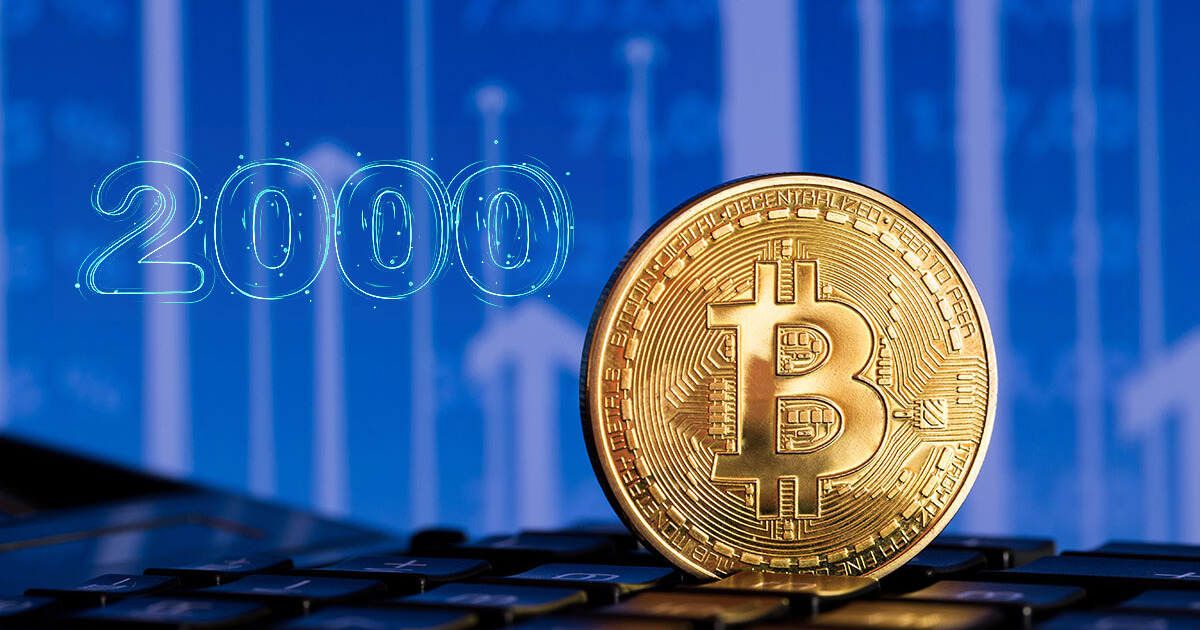 ビットコイン、初の2000ドル台を突破