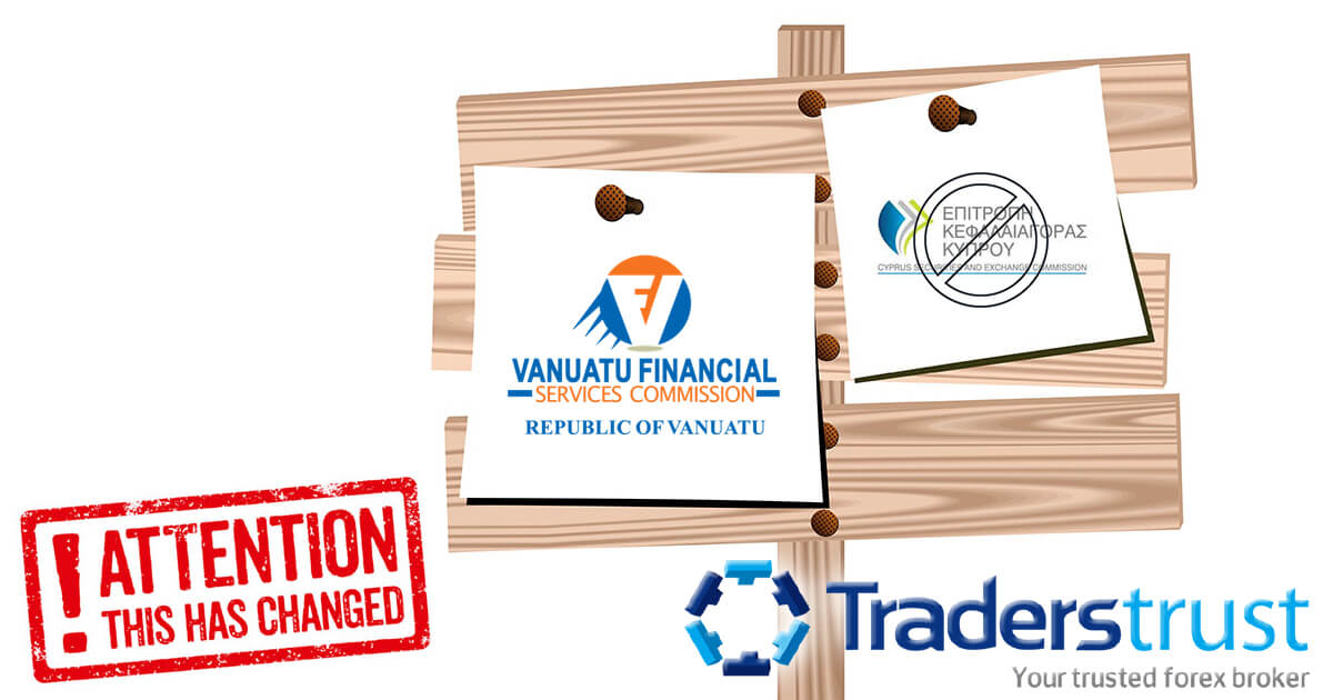 Traders Trust バヌアツ共和国金融庁へ認可ライセンスを移行