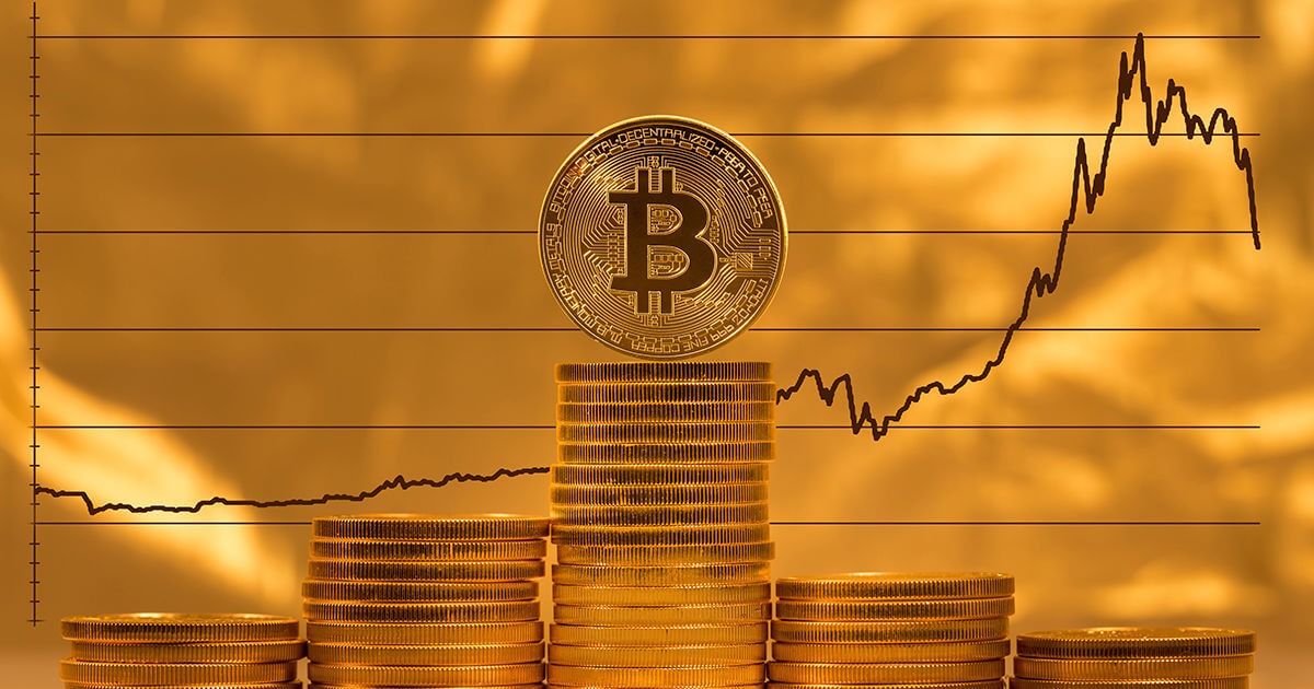 ビットコイン 過去最高値更新後大幅に下落