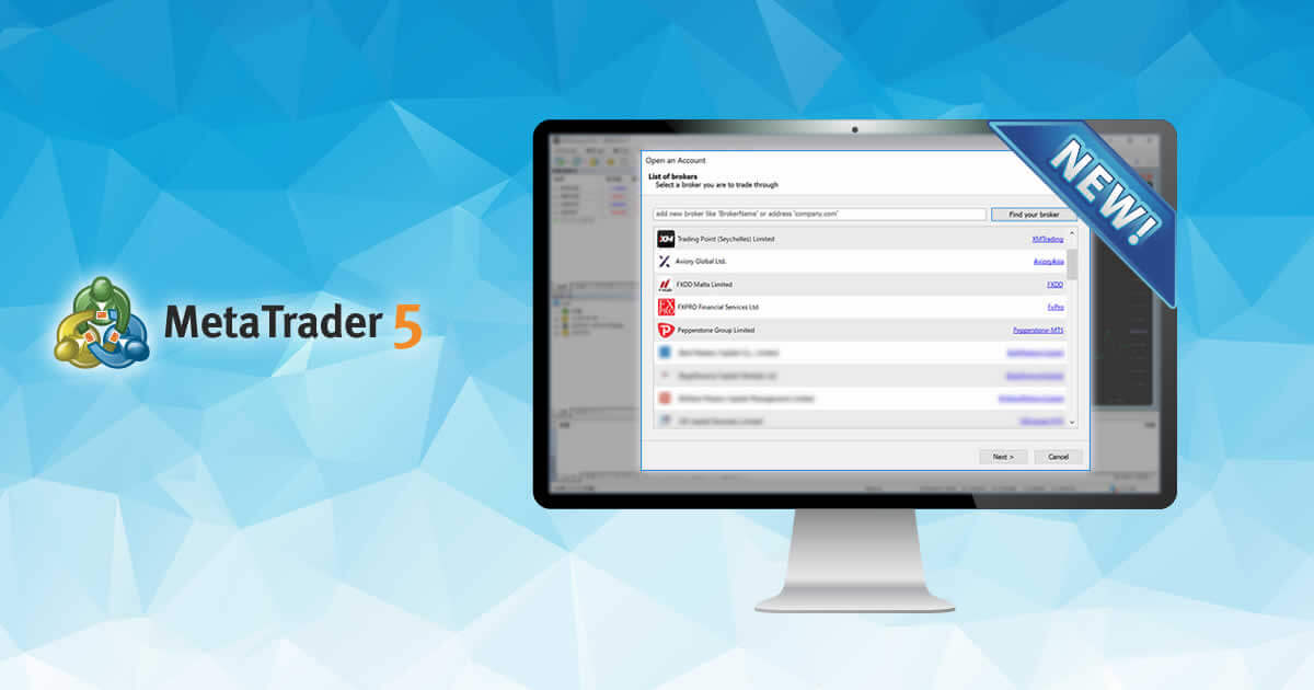 MetaTrader 5、デモ口座開設機能をアップグレード