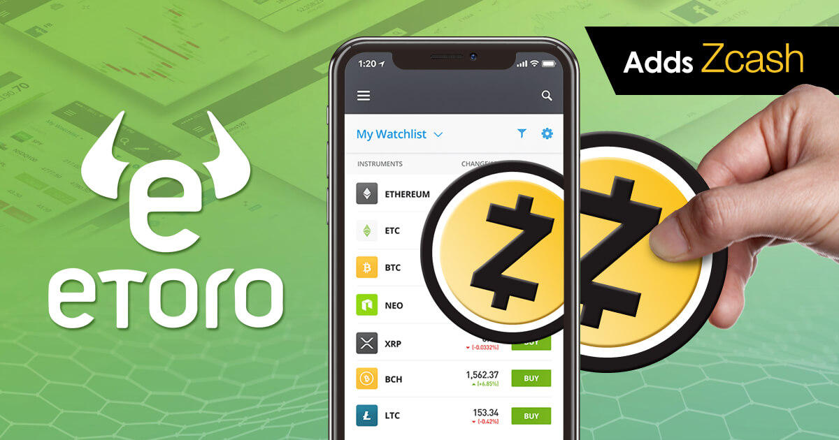eToro、Zcashの提供開始