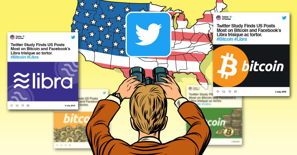 ビットコインとリブラ関連のツイート数で米国が首位に
