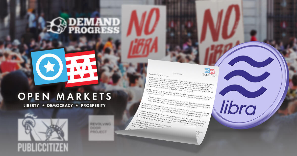 4つの消費者団体が参加企業にリブラからの脱退を要請