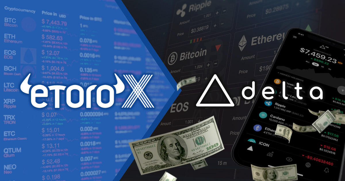 eToro、仮想通貨ポートフォリオアプリDeltaを買収