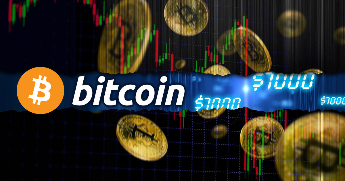ビットコイン価格が暴落し、7,000ドルを下回る