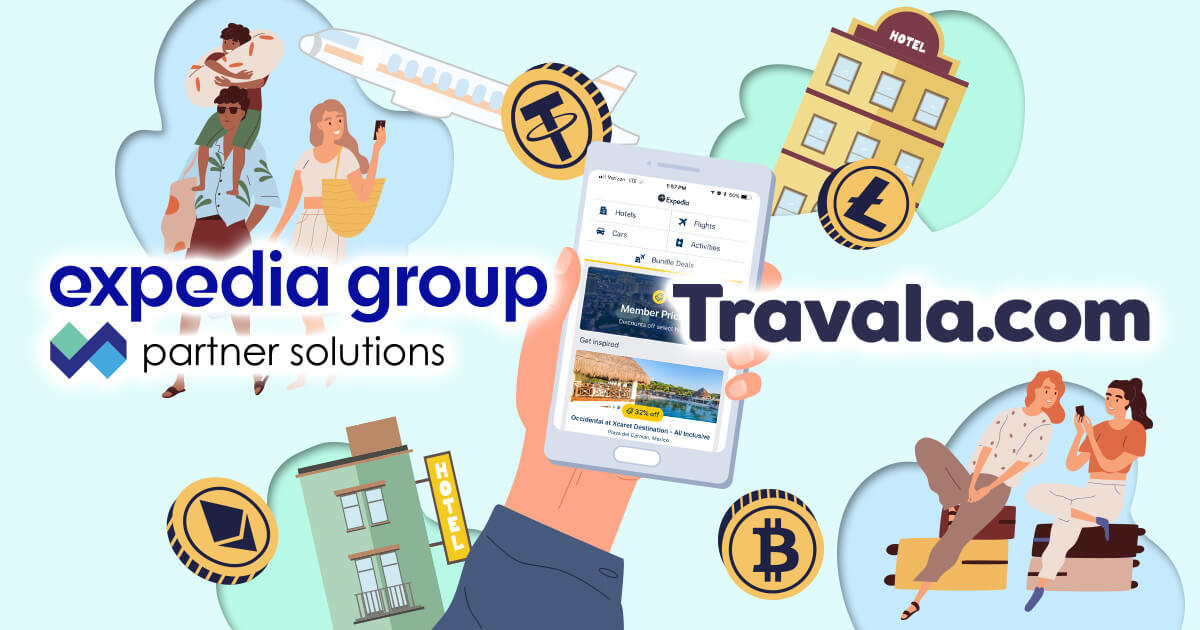 Expedia、Travalaと提携して仮想通貨決済機能を導入