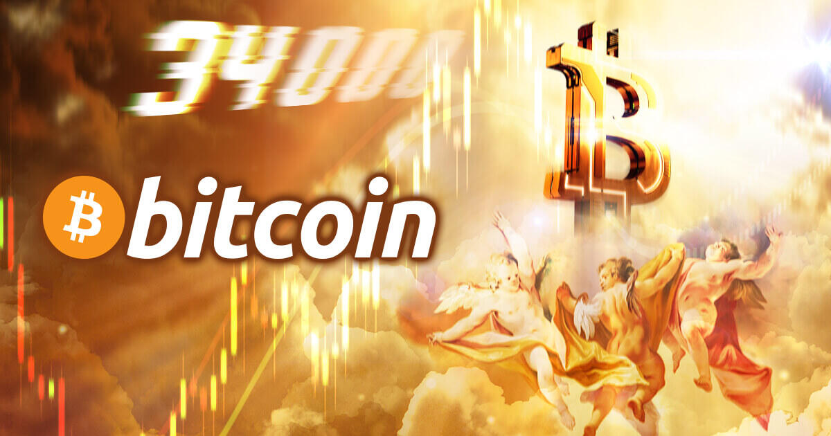 ビットコイン価格、年初からの高騰で3万4,000ドルに到達