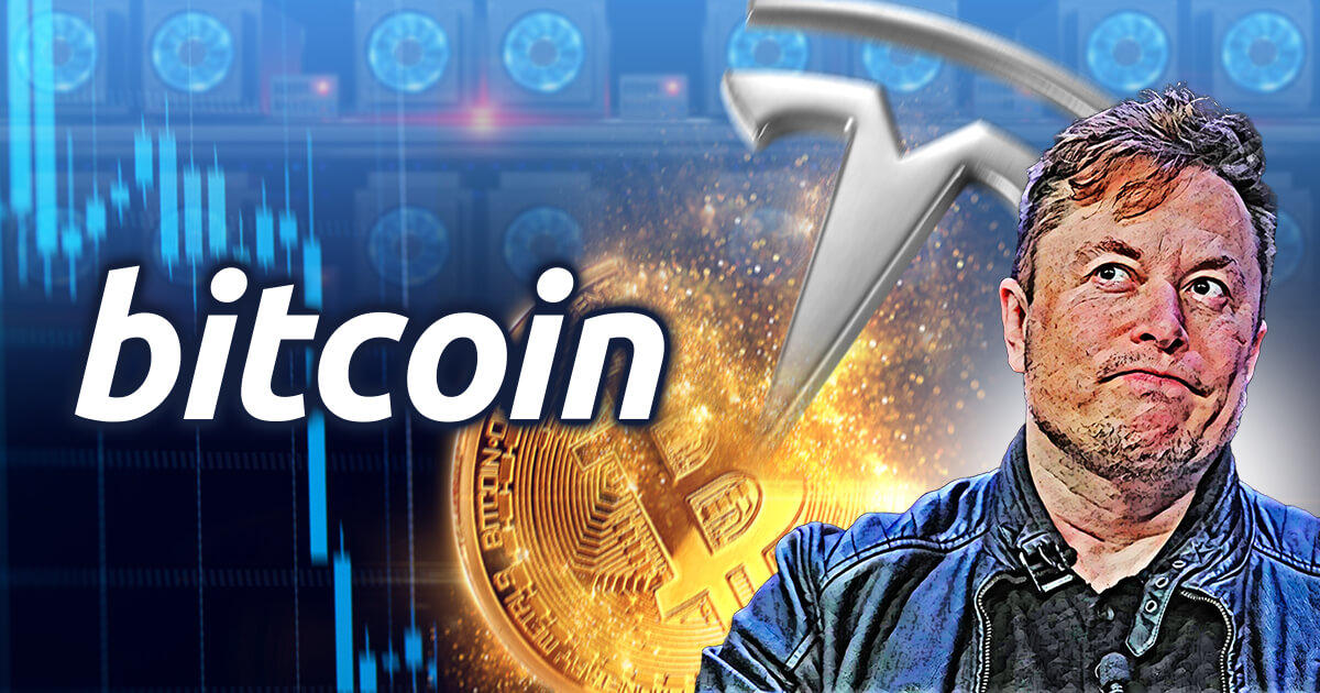 テスラの決済利用停止を受け、ビットコイン価格が急落