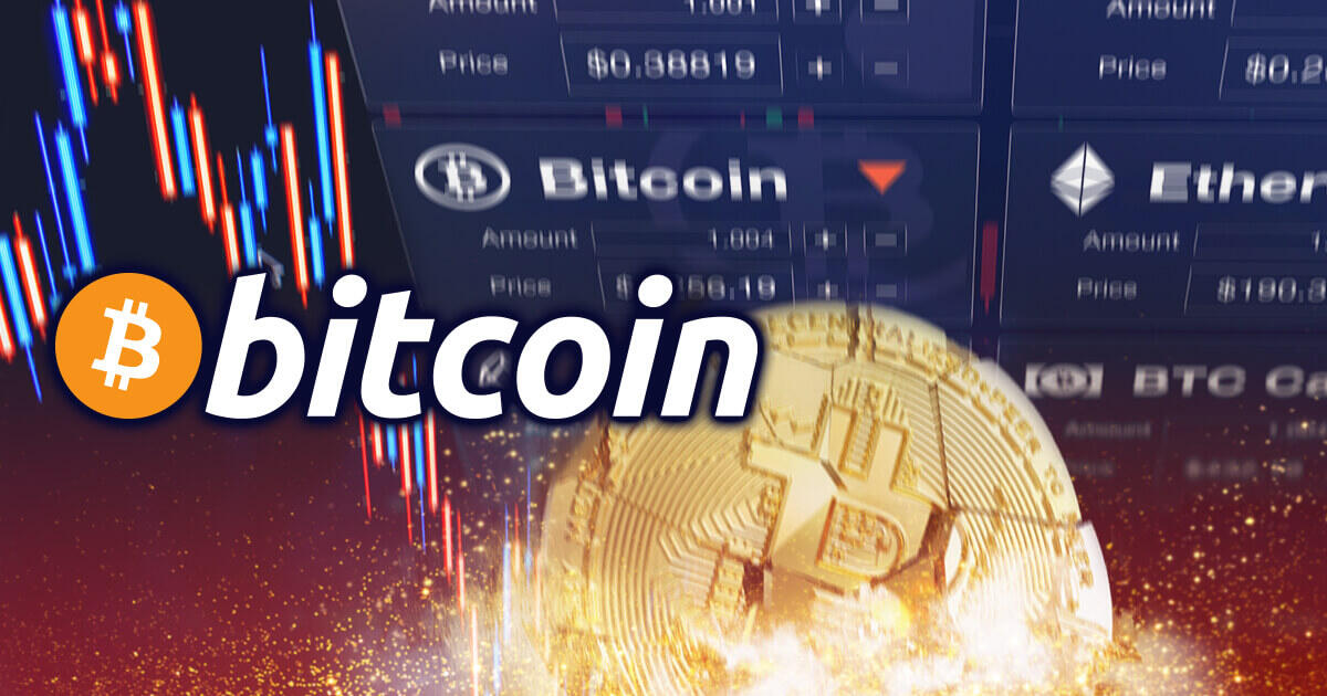 ビットコイン価格、過去1ヶ月間で約30％減となる4万2,200ドルまで下落