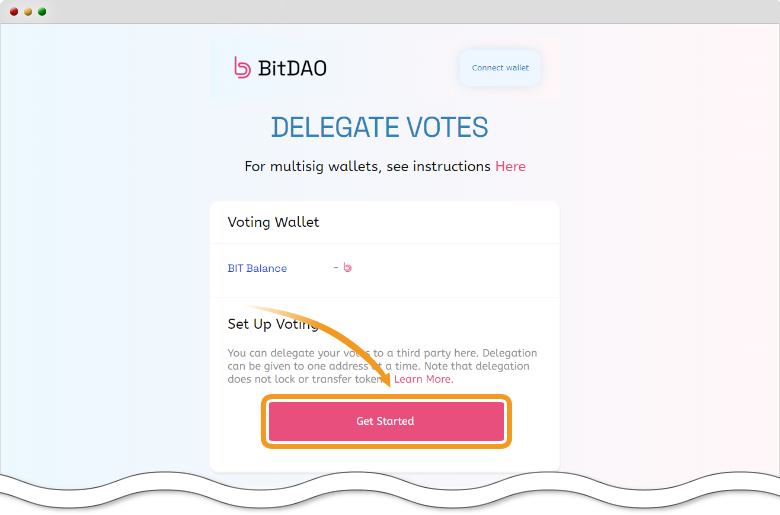 BITトークンのデリゲート方法