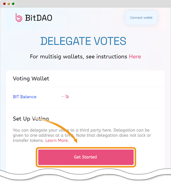 BITトークンのデリゲート方法