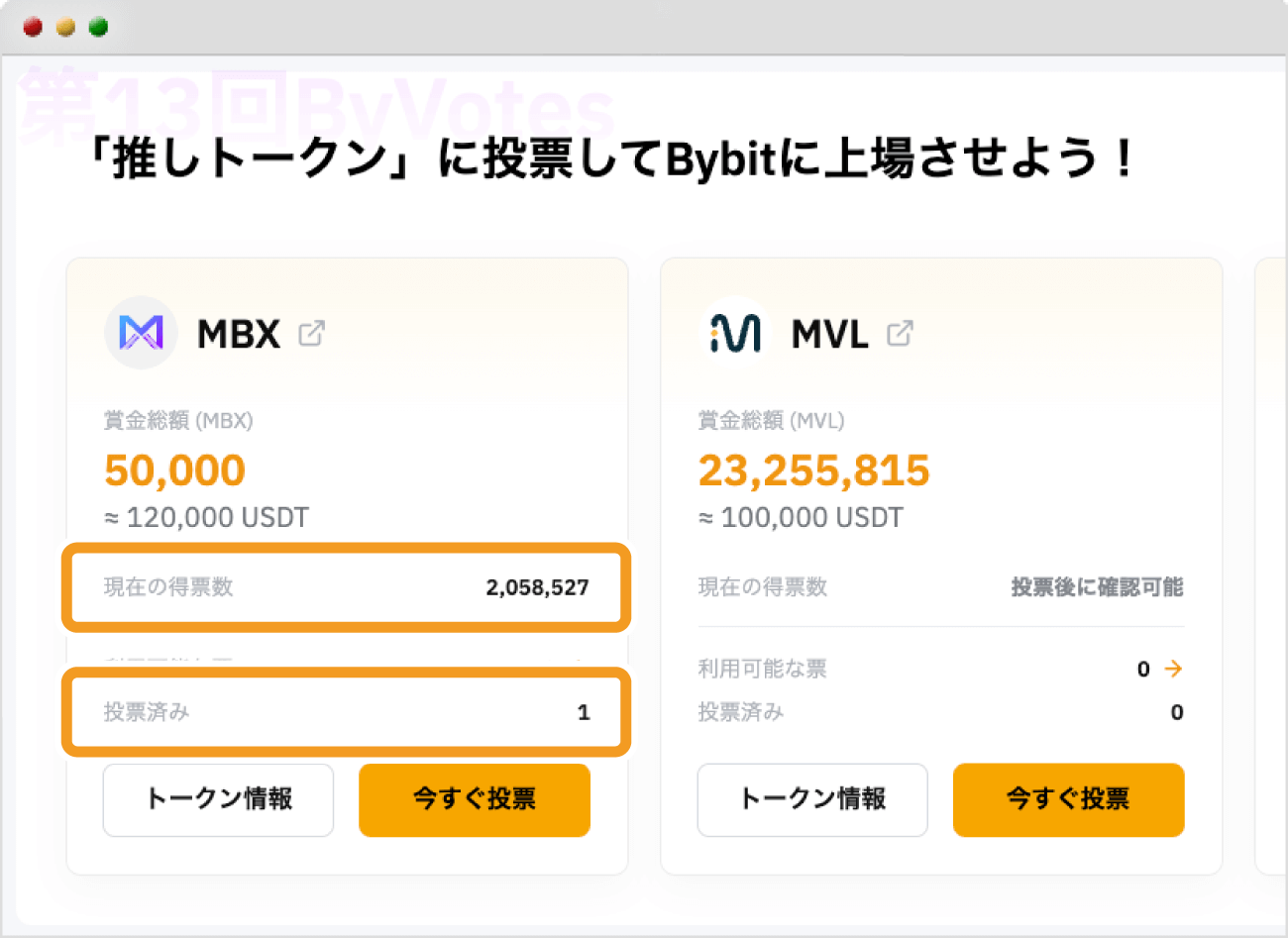 ByVotesの投票ページ