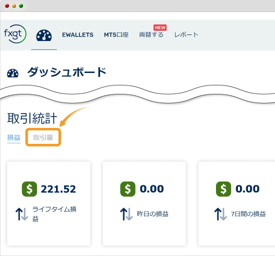 GTLot確認方法：ダッシュボード