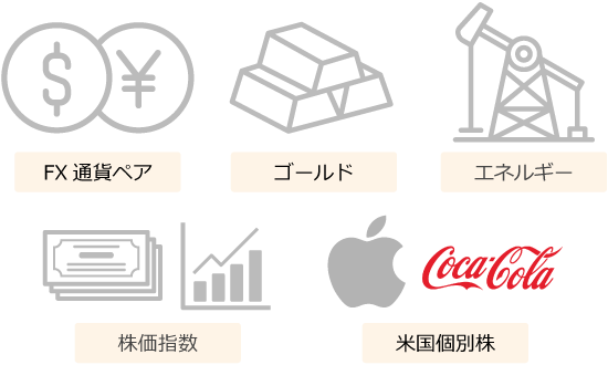 全銘柄が同じ口座で取引可能