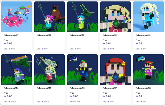 OpenSeaにおけるAbyssCryptoの出品画像