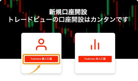 Tradeview・新規口座開設画面