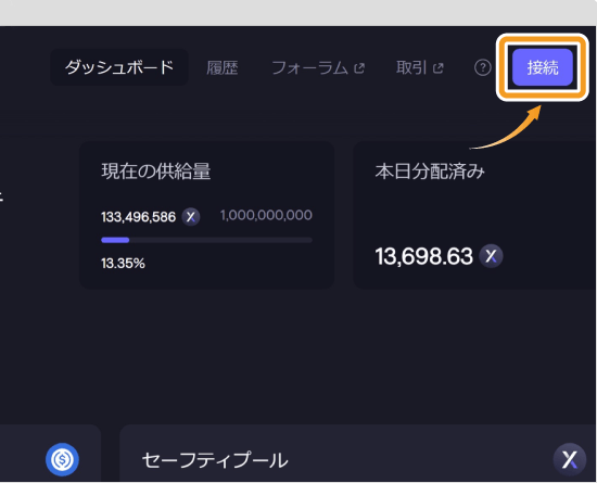 dYdX FOUNDATIONのダッシュボード