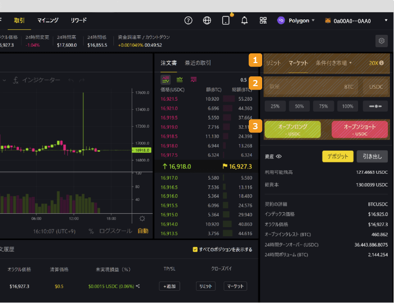 ApeX Proで成行で新規注文を行う方法