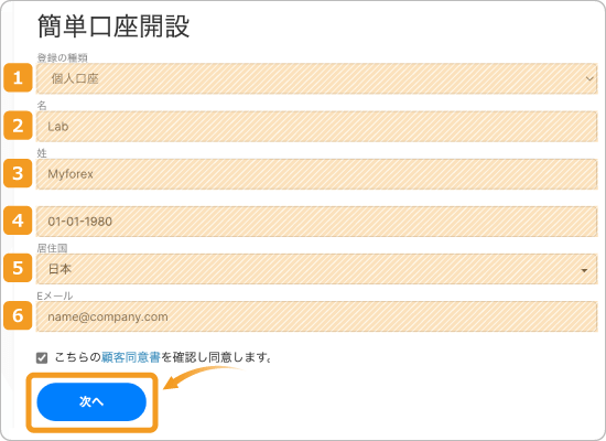 Milton Marketsの簡単口座開設