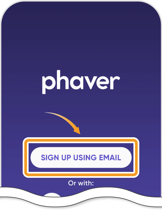 Phaverに登録するSNSやメールアドレスの設定画面