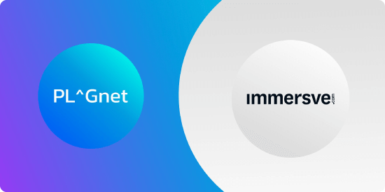 PLUGnetとimmersveのパートナーシップのバナー画像