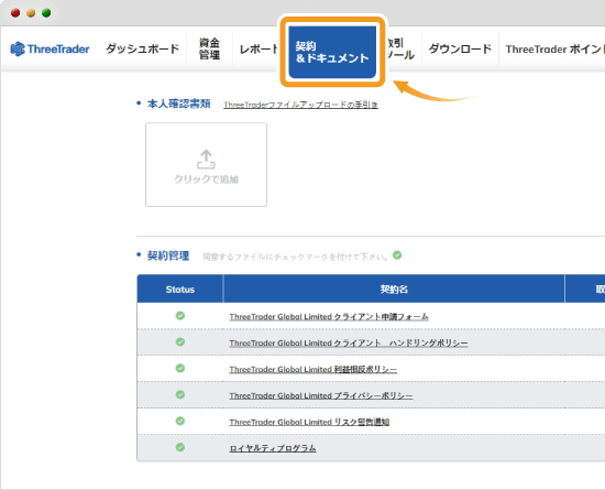 ThreeTrader契約＆ドキュメント
