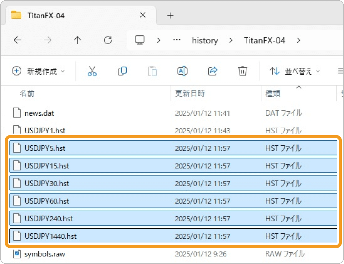 データができた後