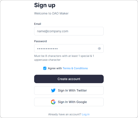 DAO Makerのアカウント開設