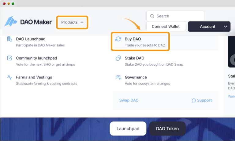 DAO Makerのステーキングメニュー
