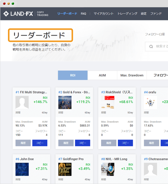 Land-FXリーダーボード