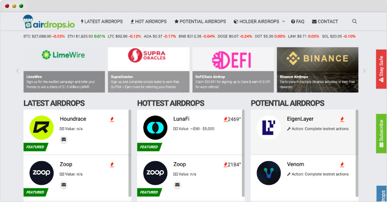 Airdrops.io