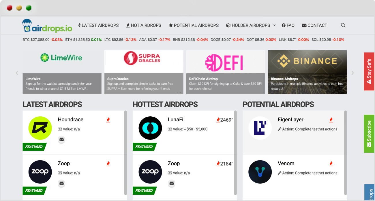 Airdrops.io
