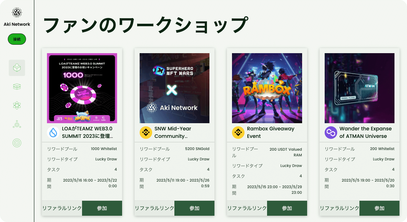 Aki Networkのキャンペーンプラットフォーム