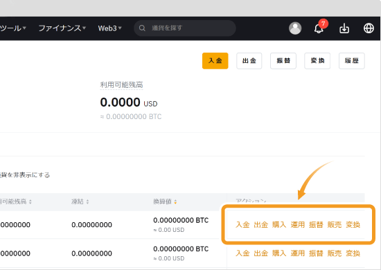 Bybit資金調達アカウント