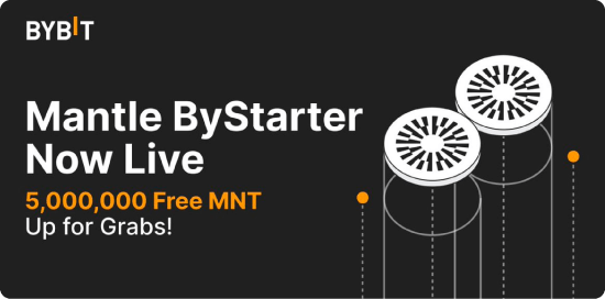 BybitによるMNT無料配布の告知バナー